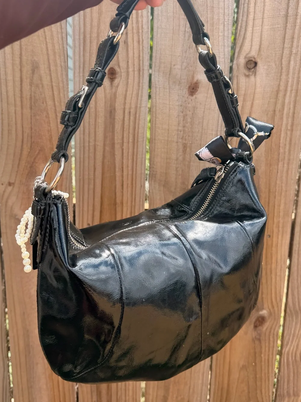 Coach Soho Hobo Shoulder Bag Black Hardware & Tags Vintage Y2K